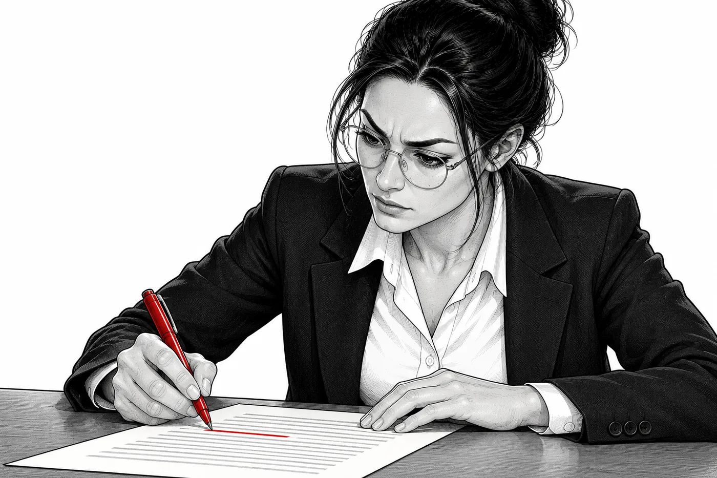 Leonie writing on paper