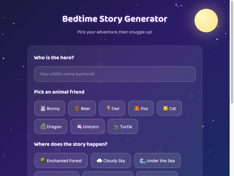 App built from prompt only